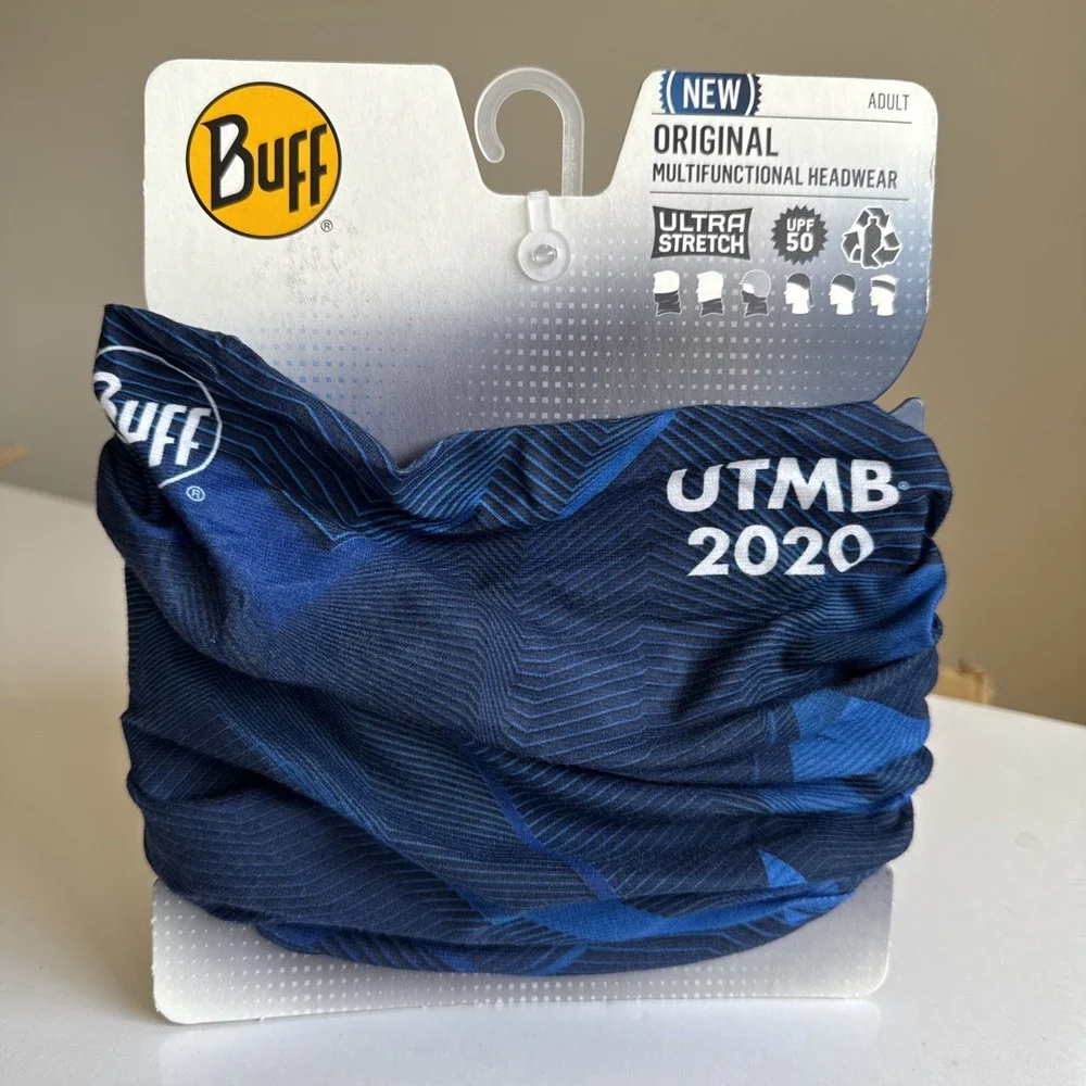 2020 UTMB Mont-Blanc Buff Neck Gaiter Adult OS Blue Multifunctional Headwear